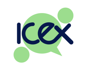 Hankkeen logo, jossa teksti ICEX