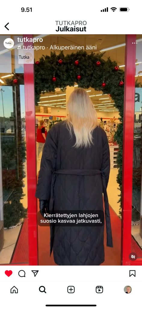 Kuvakaappaus Tutkapron Instagram-tililtä