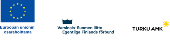 Euroopan unionin, Varsinais-Suomen liiton ja Turun AMK:n logot