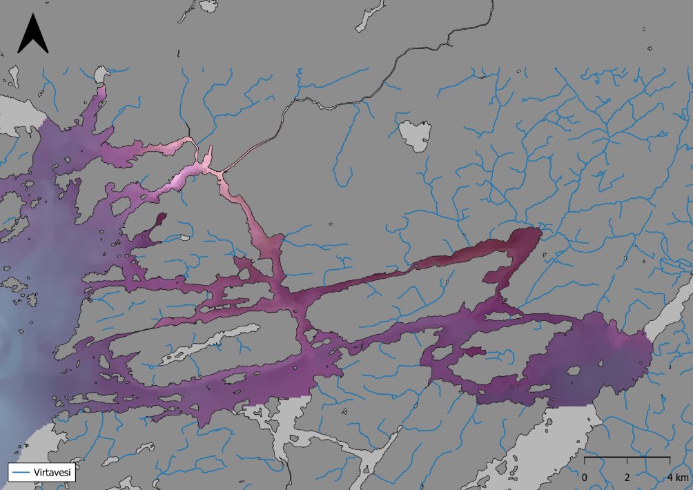 tutkimuskartta Turun ja Kaarinan rannikkovesistä