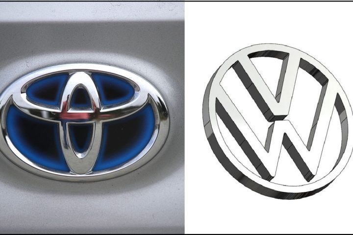 Toyotan ja Volkswagenin logot